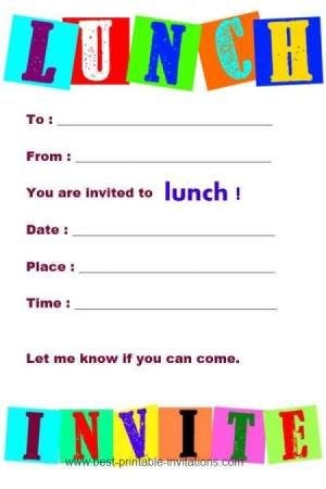 Printable Invitations To Lunch Free Invites From Www best printable 