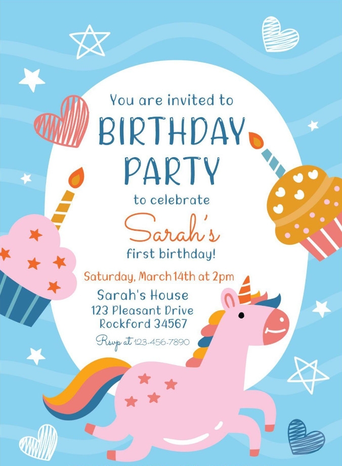Printable Kid 39 s Birthday Invitation Template