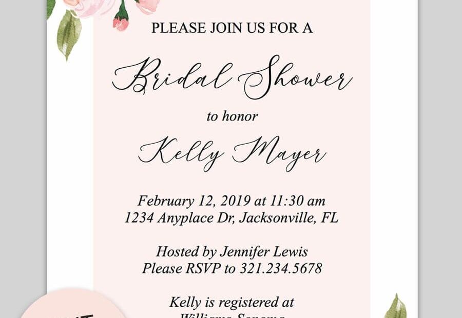 Printable Wedding Shower Invitations Templates Wedding Invitations
