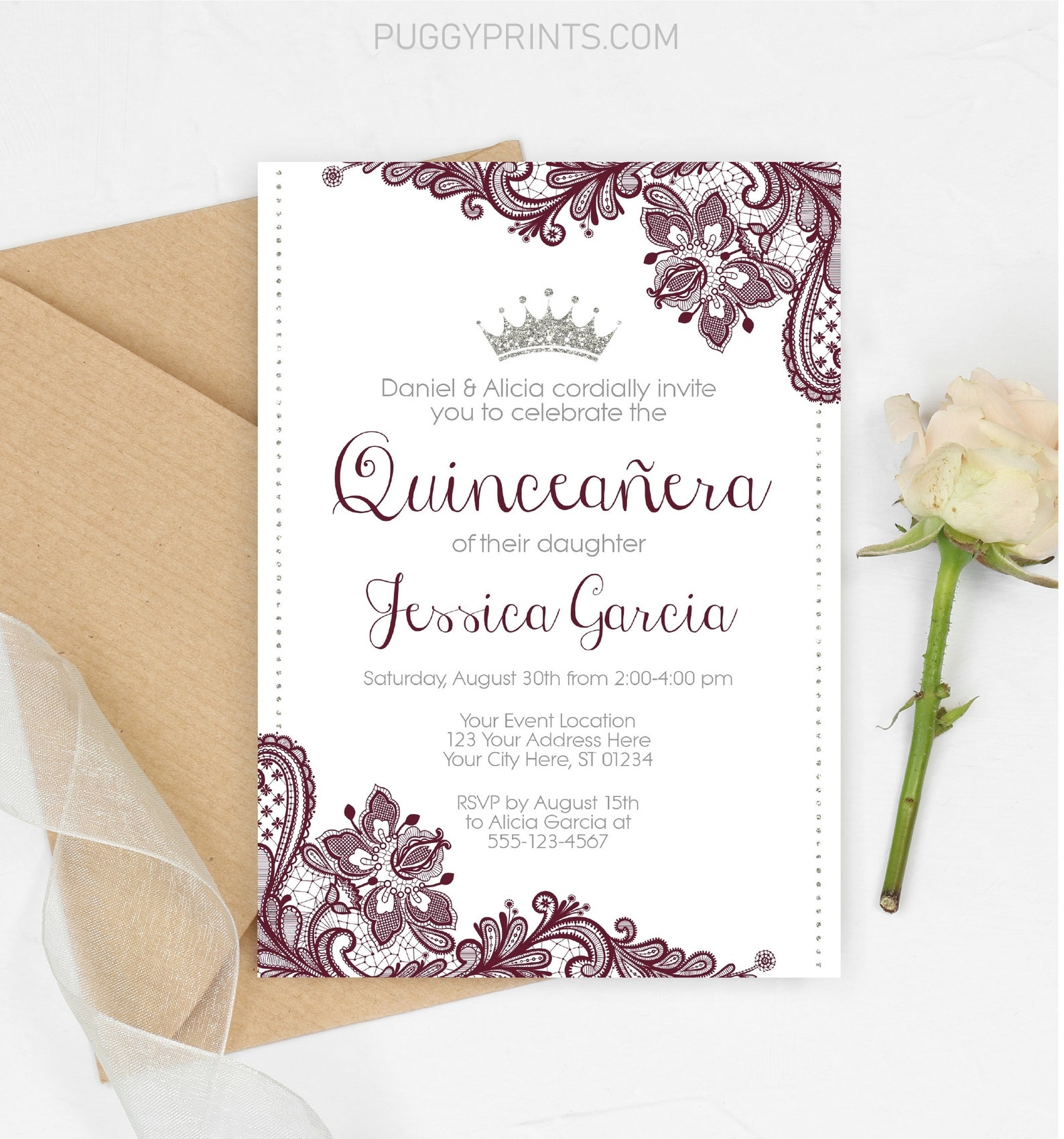 Quince Invitation Template Quince Invitation Template