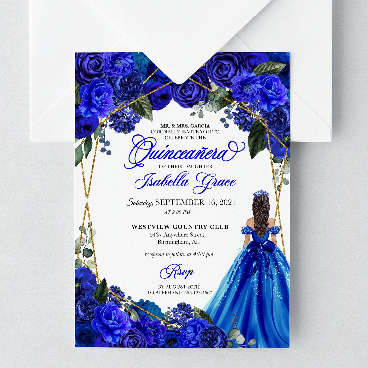 Quince Invite Templates Templates Hexagon
