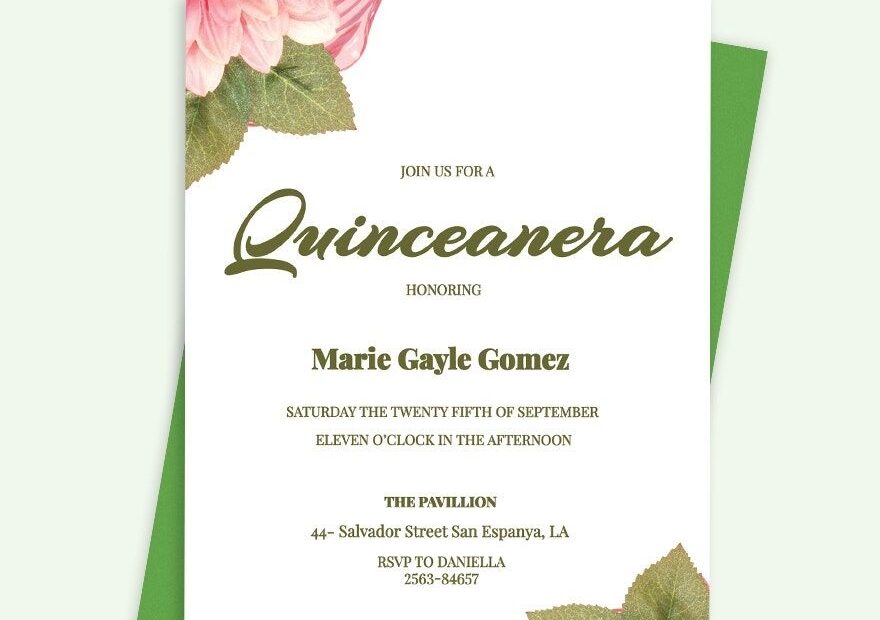 Quinceanera Invitation Template In Word FREE Download Template