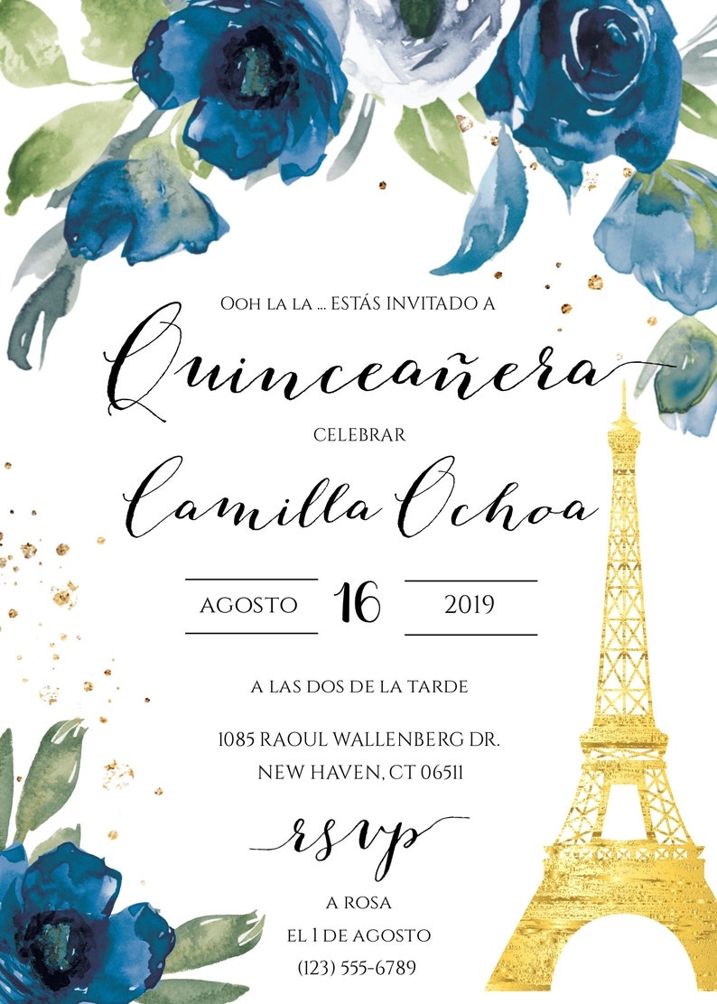 Quinceanera Invitations Templates In Spanish