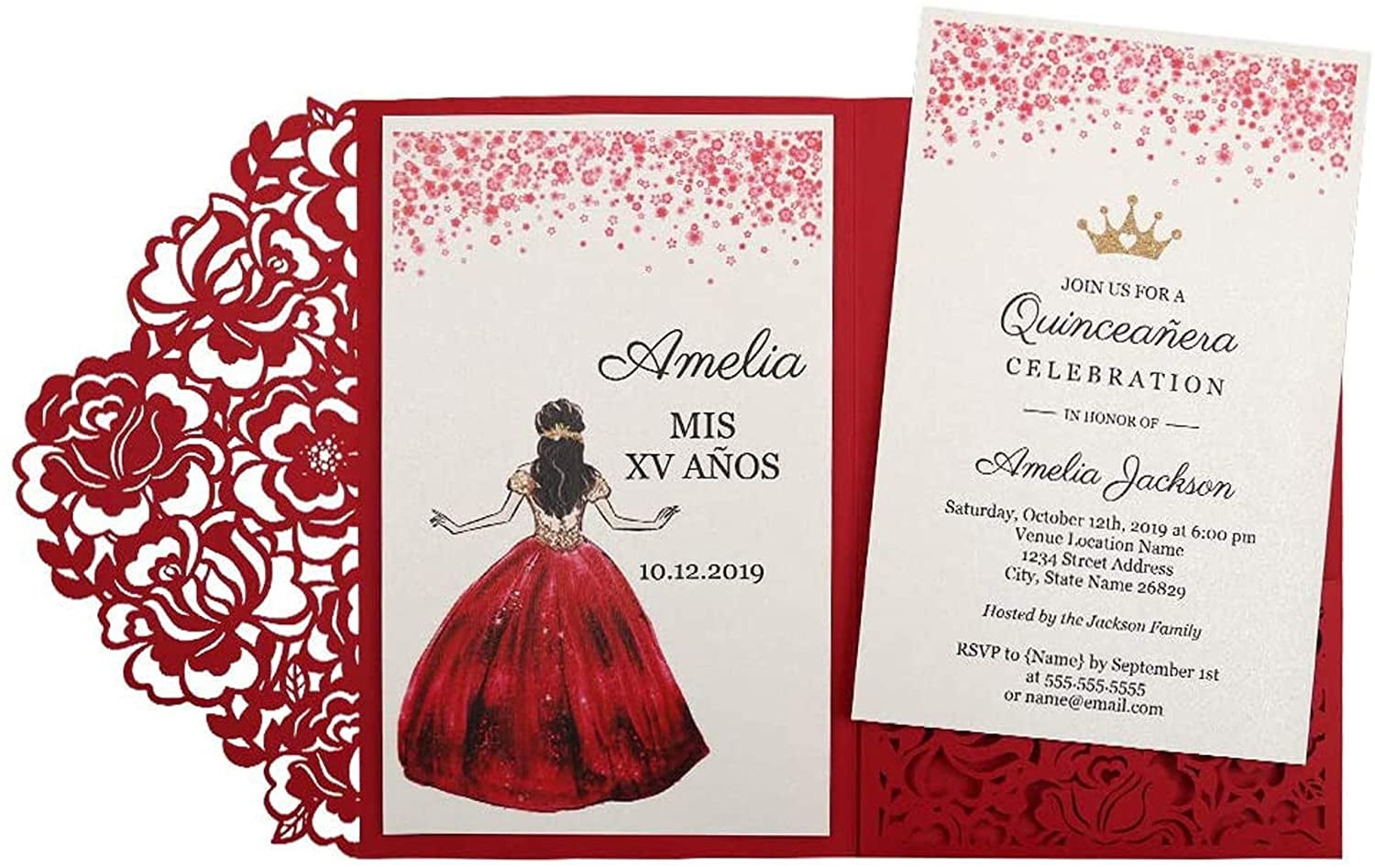 Quinceanera Template Invitations