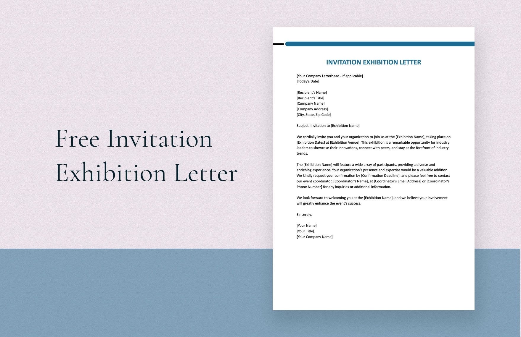 Quotation Invitation Letter In Word Google Docs Download Template