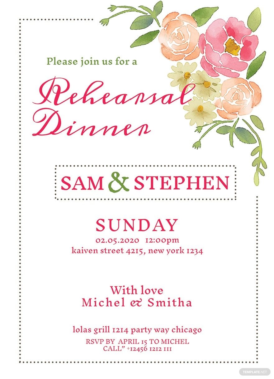 Rehearsal Dinner Invitation Templates In Apple Pages FREE Download 