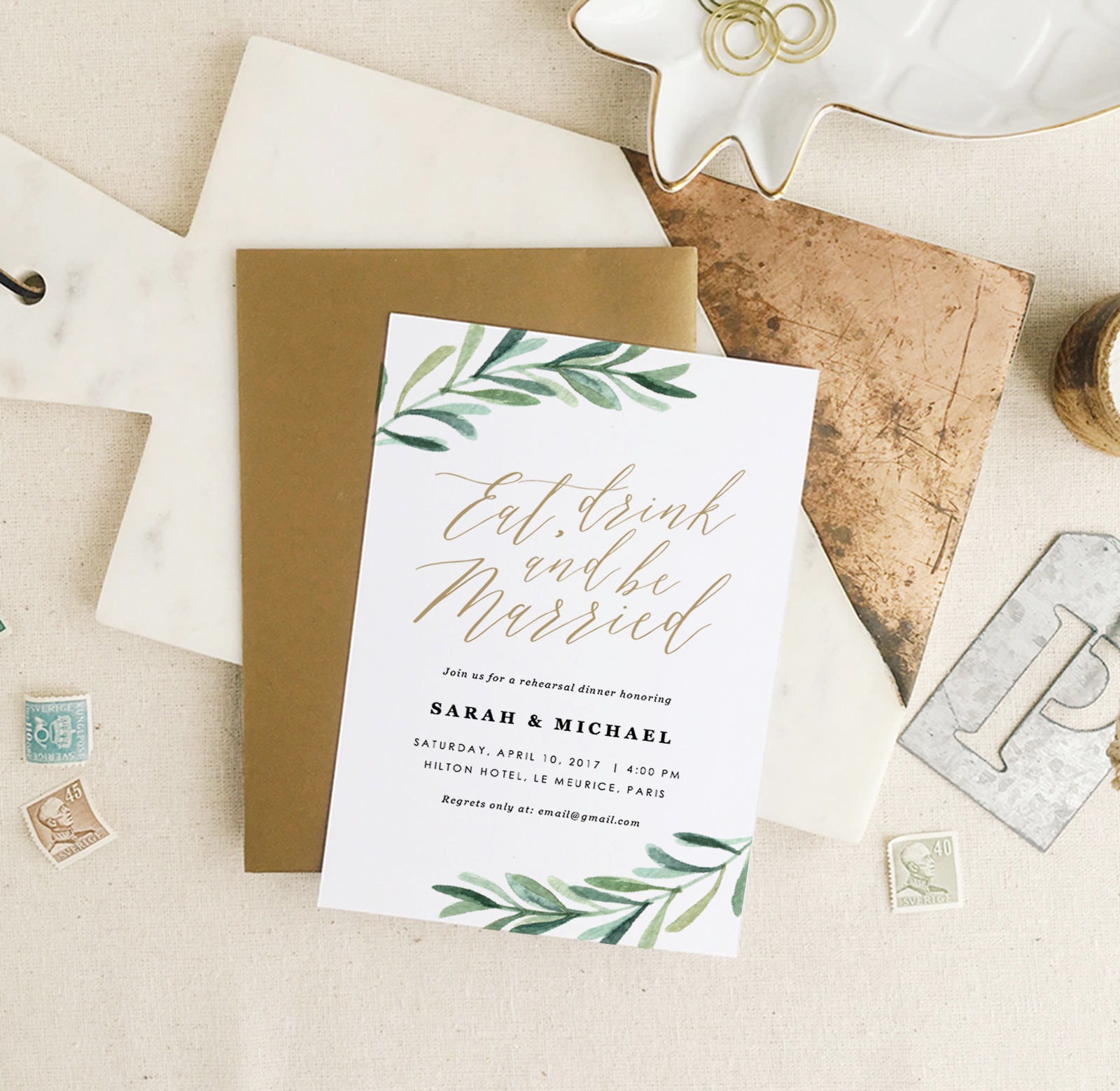 Rehearsal Dinner Invitations Templates