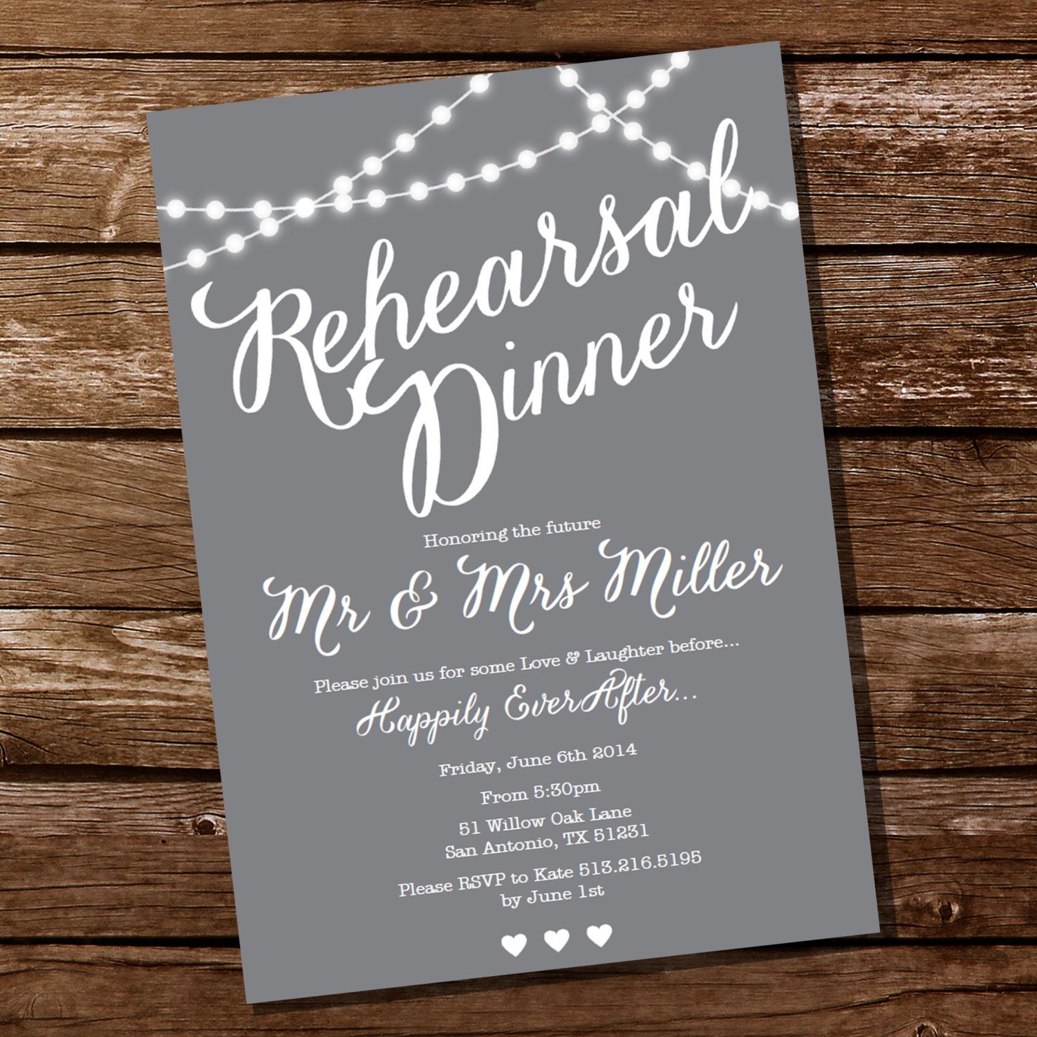 Rehearsal Dinner Invitations Templates