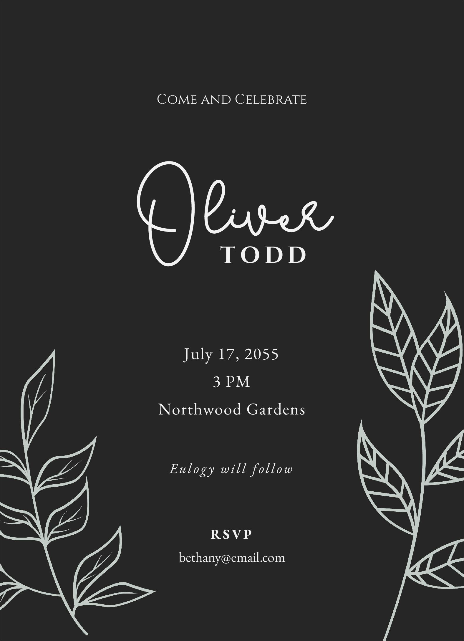 Religious Celebration Of Life Invitation Template In PSD Illustrator 