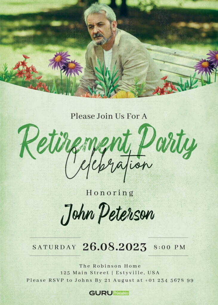 Retirement Celebration Invitation Template Guru Printables