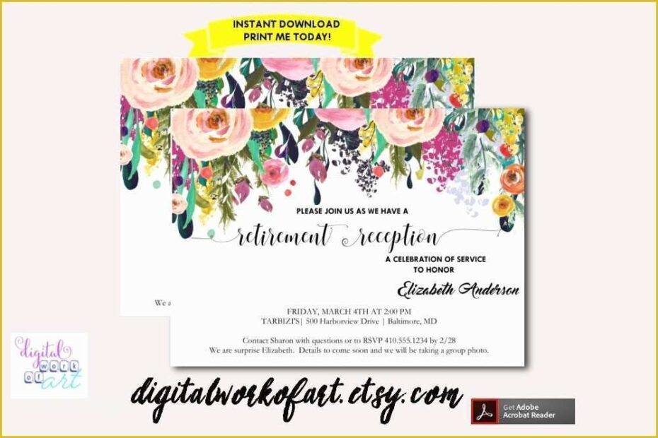 Retirement Invitation Template Free Download Of Retirement Reception