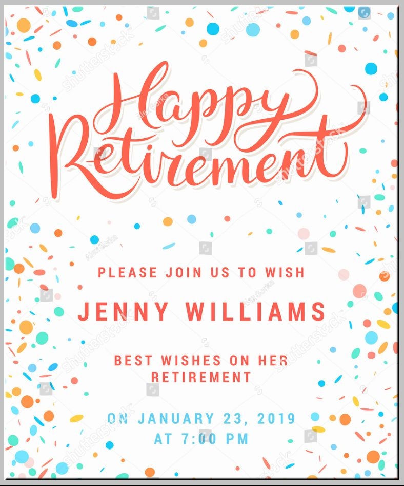 Retirement Template Invitation Social Media Template