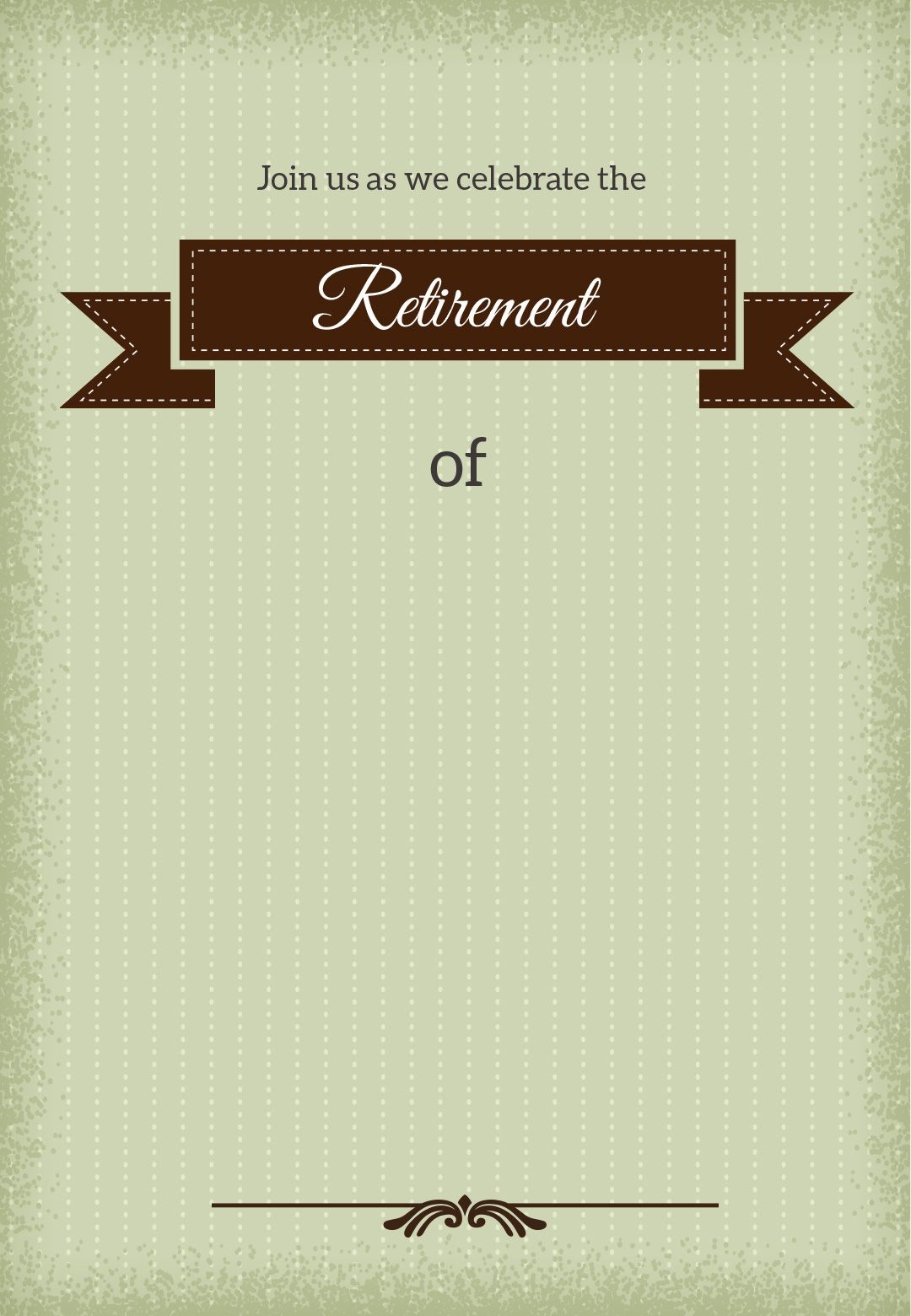 Retirement Template Invitation Social Media Template