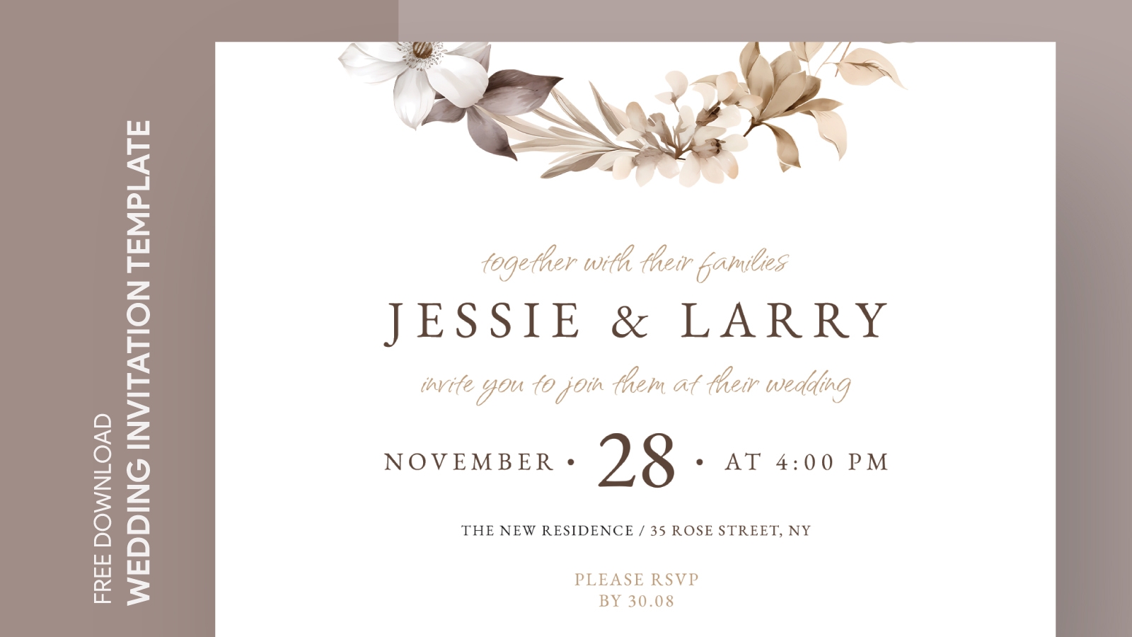 Rustic Wedding Invitation Free Google Docs Template Gdoc io