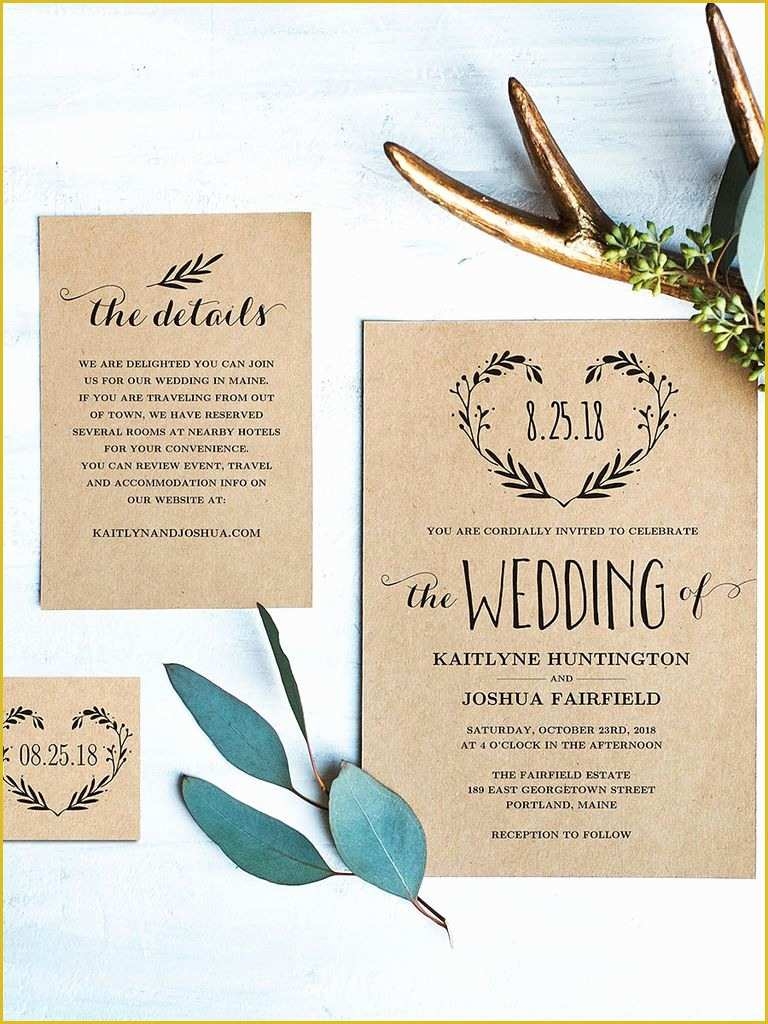 Rustic Wedding Invitation Templates Free Download Of 16 Printable 