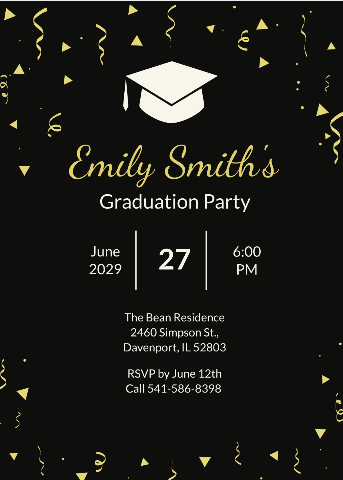 Sample Graduation Invitation Template Edit Online Download Example 