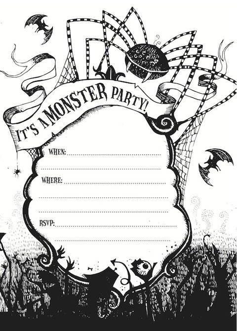 Scary Halloween Party Invitations