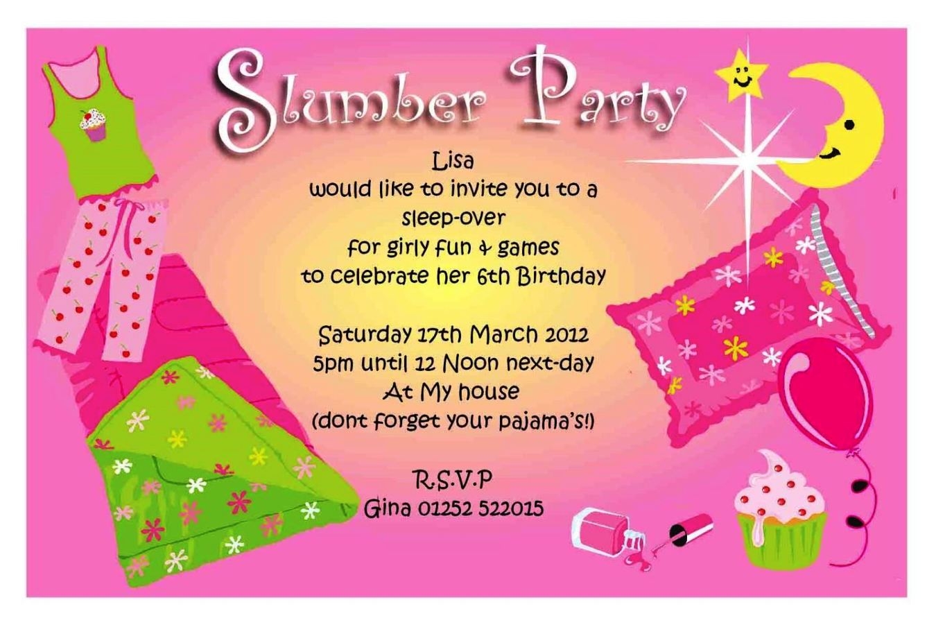 Sleepover Party Invitation Templates Free SampleTemplatess 