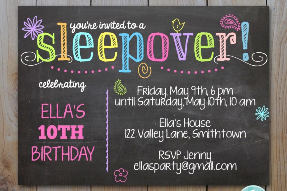 Sleepover Party Invitations Free Templates Dev onallcylinders