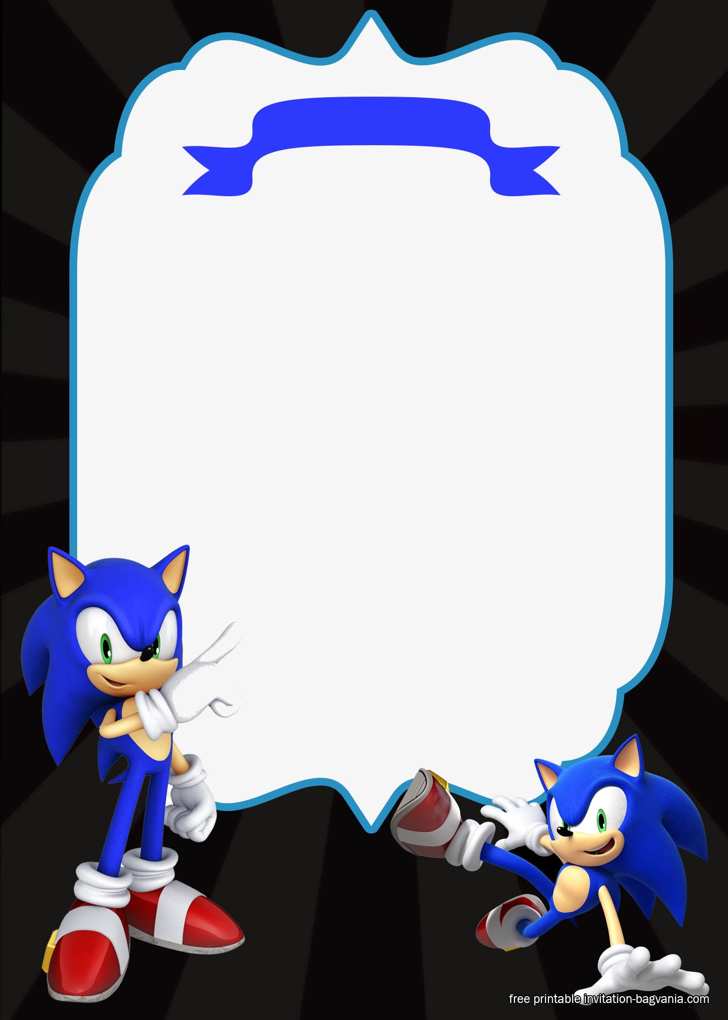 Sonic Birthday Invitations Template Free