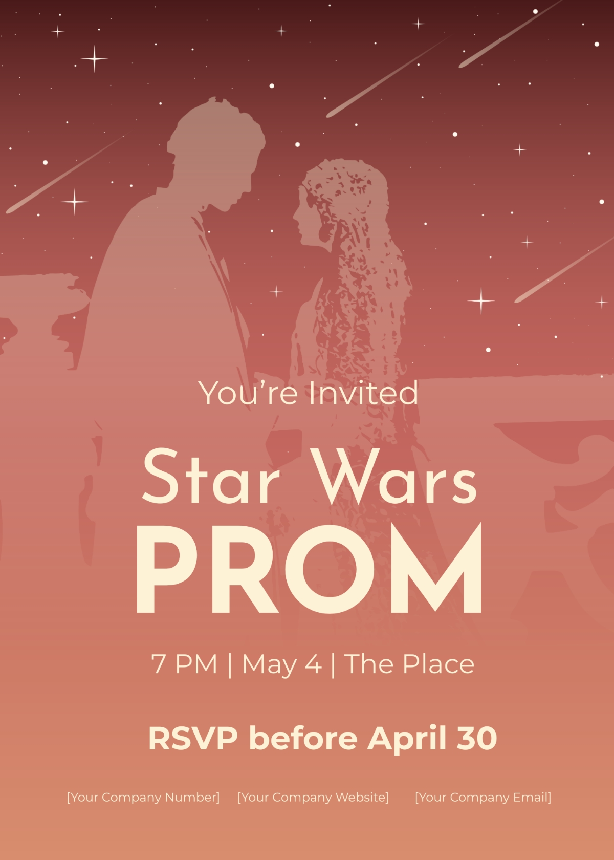 Star Wars Prom Invitation Template Edit Online Download Example 