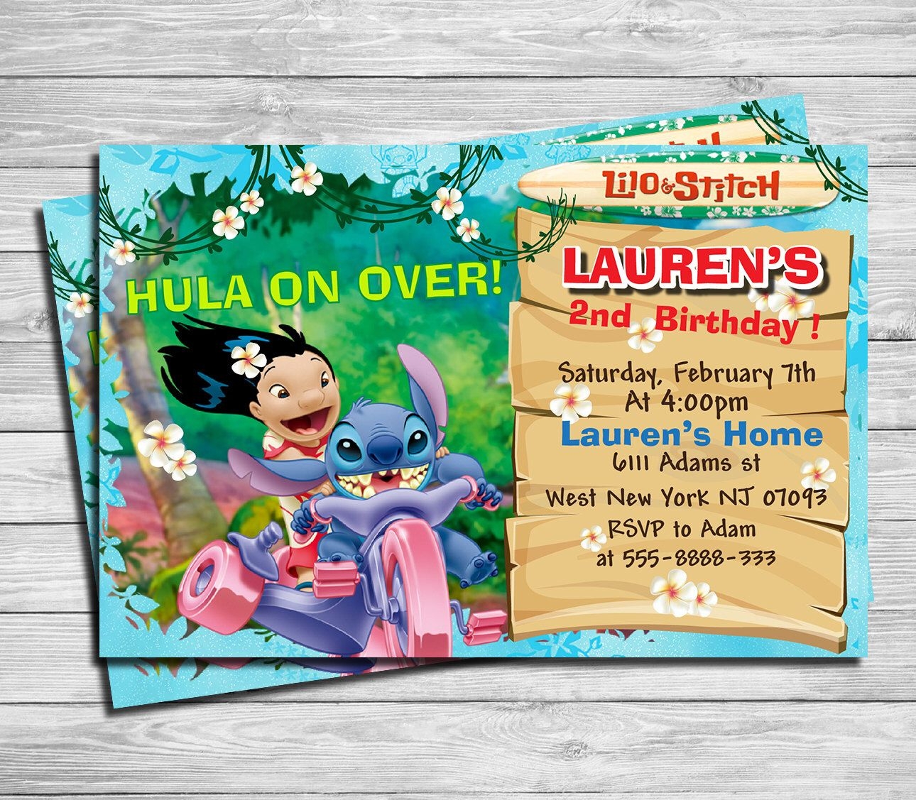 Stitch Birthday Invitation Template Free Printable Templates Free