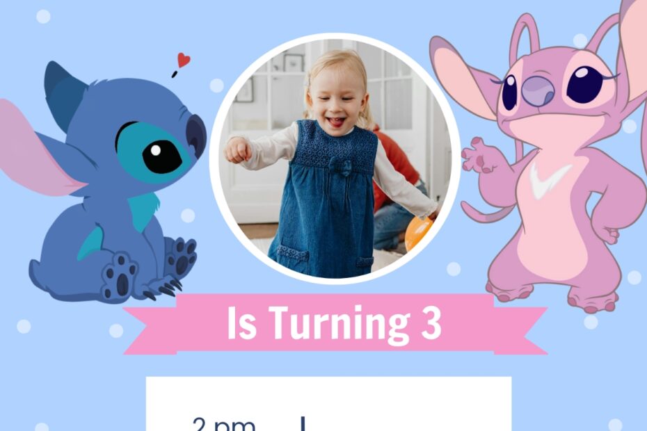 Stitch Birthday Invitation Templates Edit Online Download Example