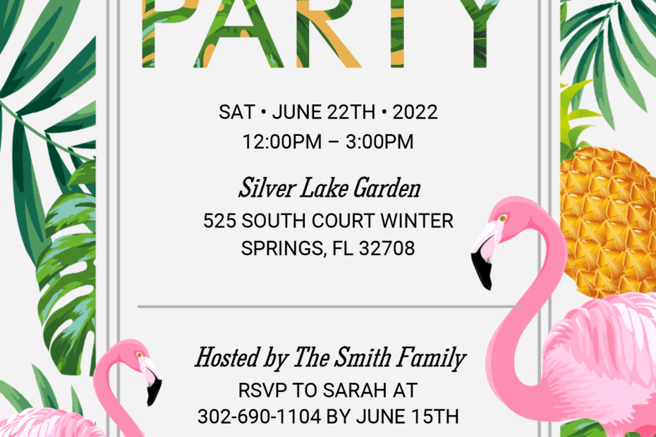 Summer Party Invitations Templates
