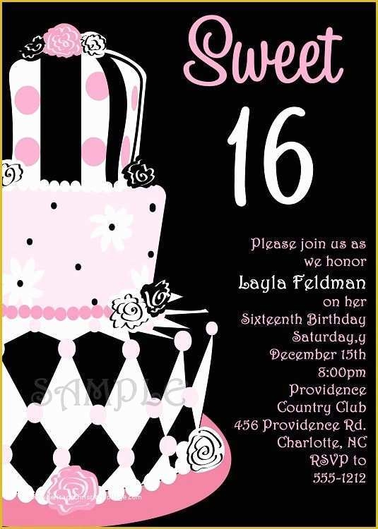Sweet 16 Invitations Templates Free Of 15 Best Sweet Sixteen Birthday 