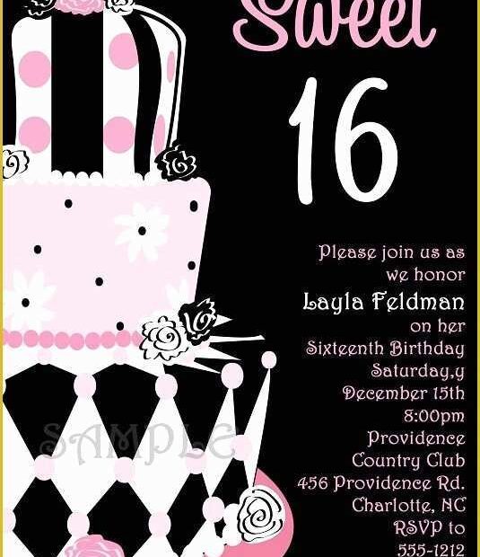 Sweet 16 Invitations Templates Free Of 15 Best Sweet Sixteen Birthday