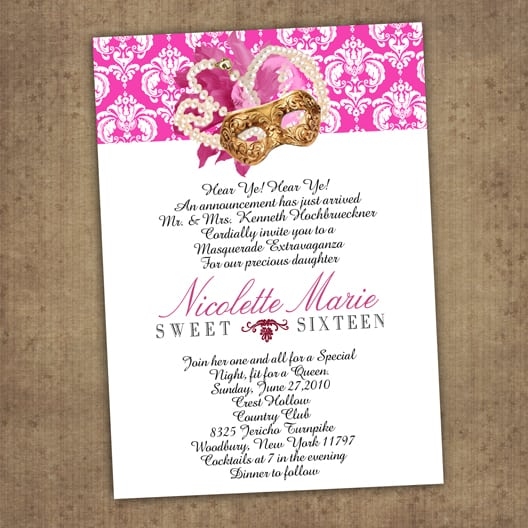 Sweet Sixteen Invitations Templates