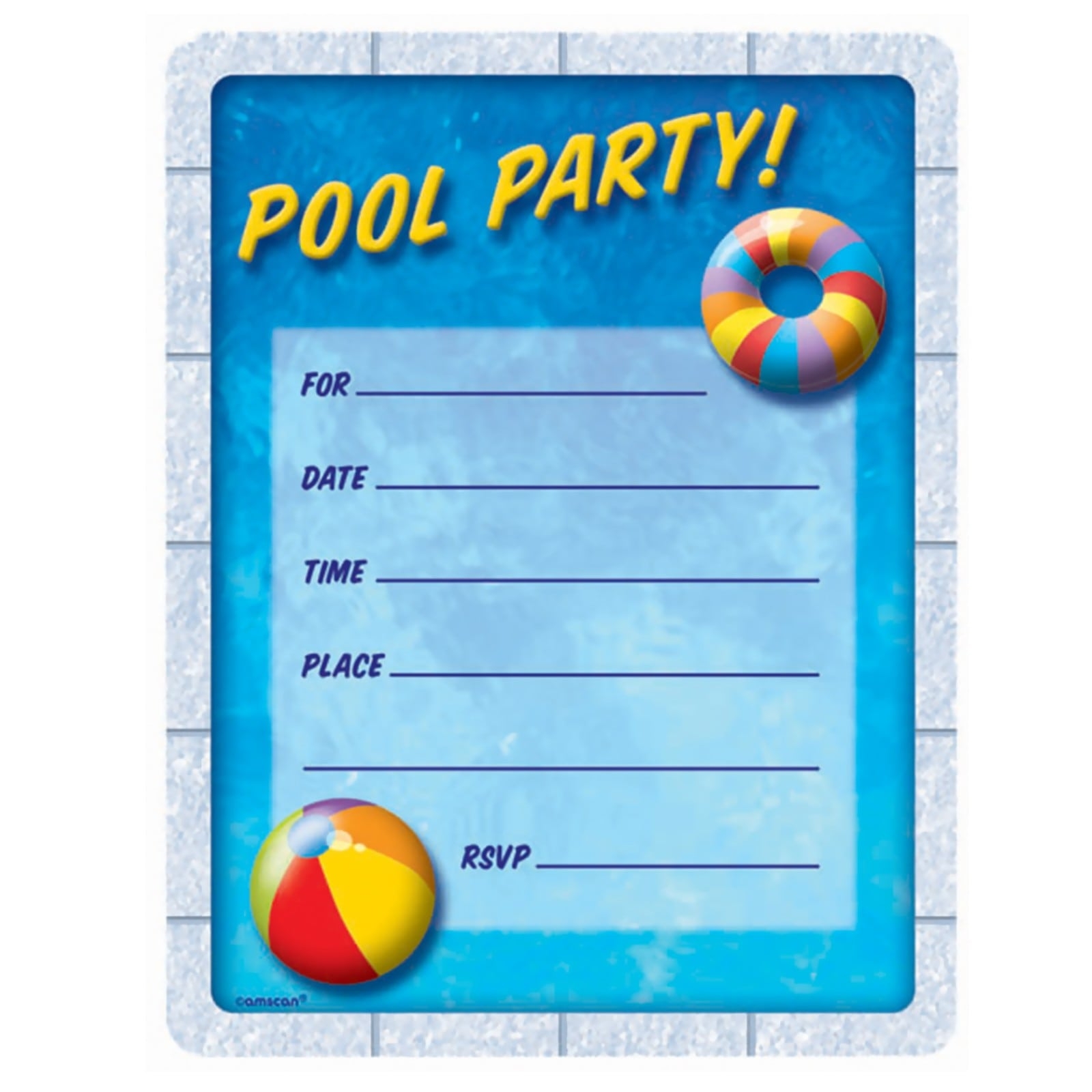 Swimming Party Invitation Template Free