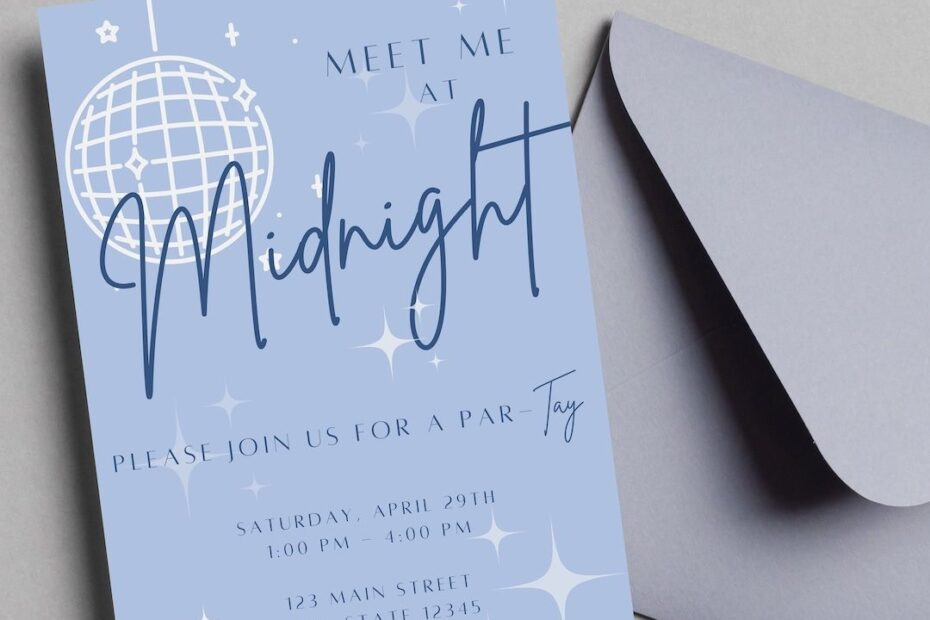 Taylor Swift Party Invitation Template Taylor Swift Editable Template