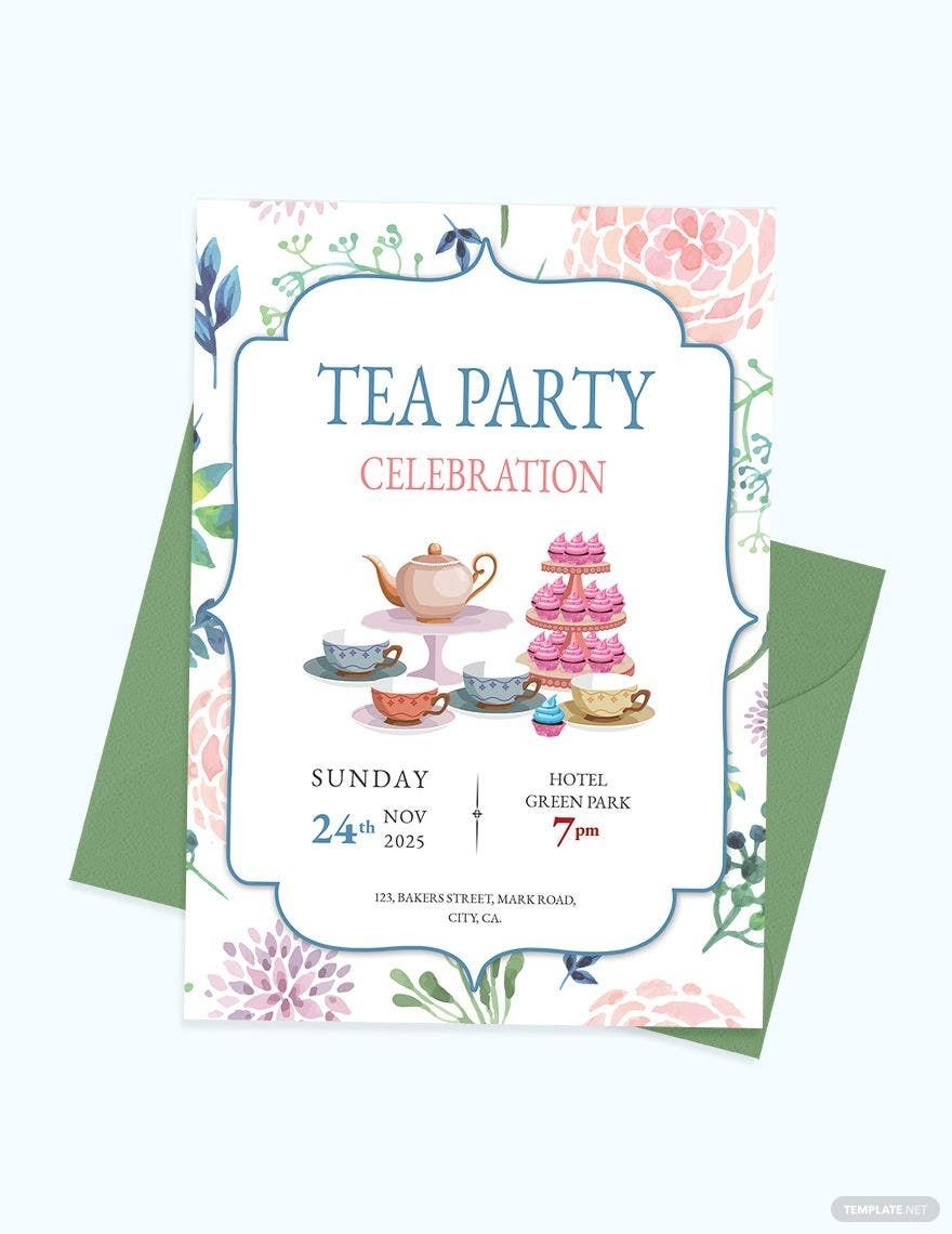 Tea Party Invitation Templates In Word FREE Download Template
