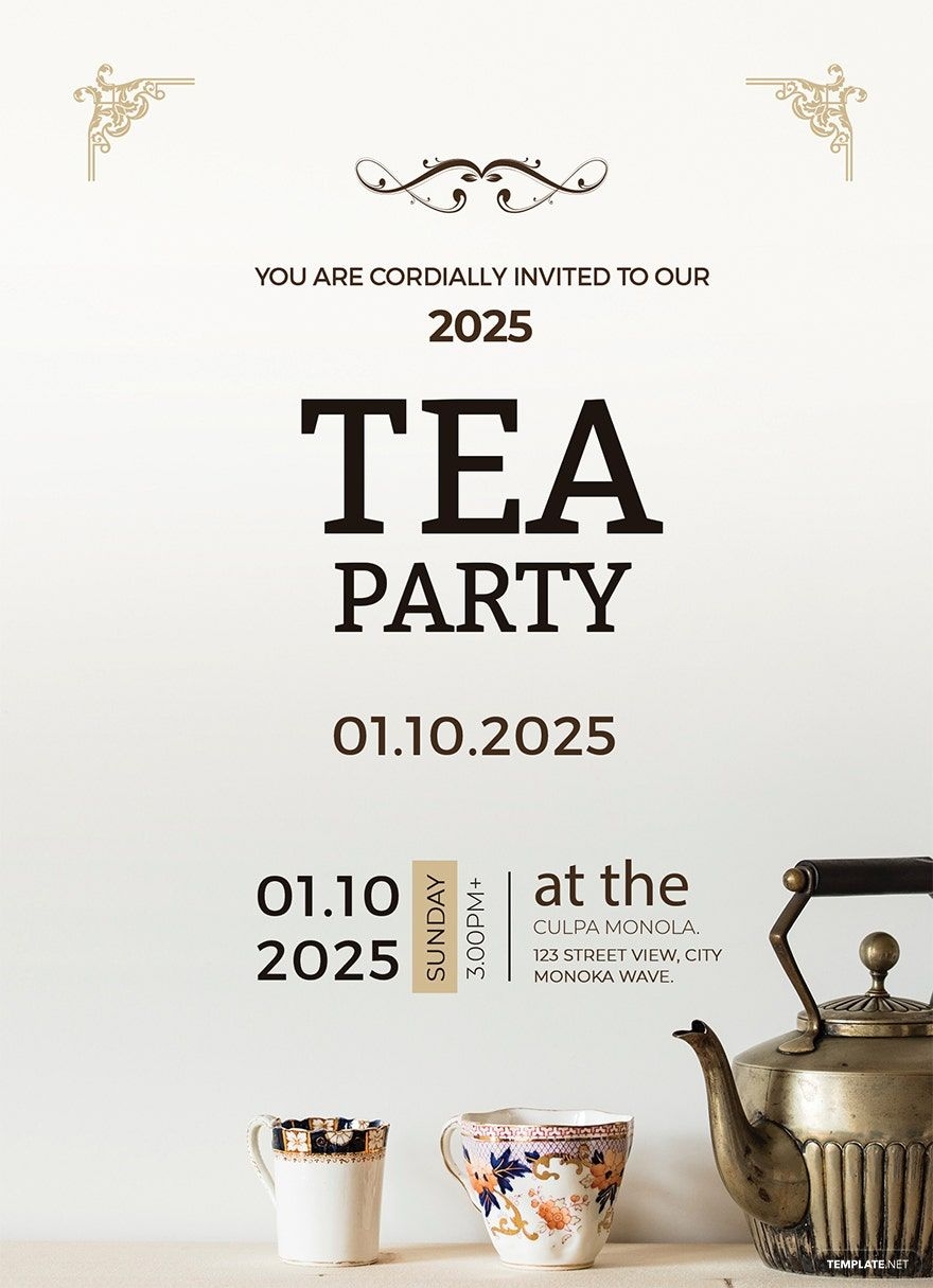 Tea Party Invitation Templates In Word FREE Download Template