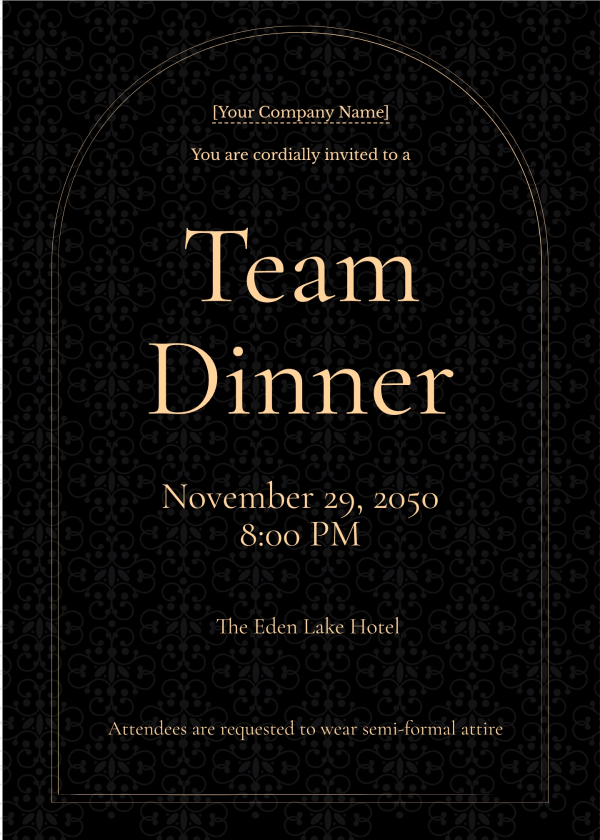 Team Dinner Invitation Template Edit Online Download Example 