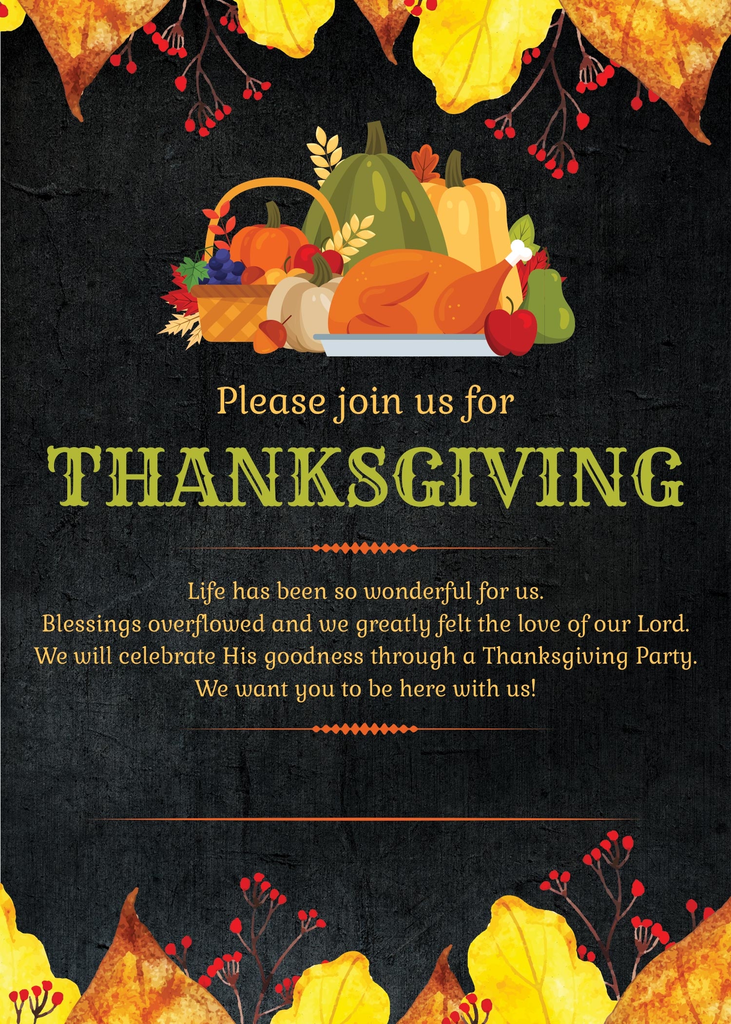 Thanksgiving Invitations Templates