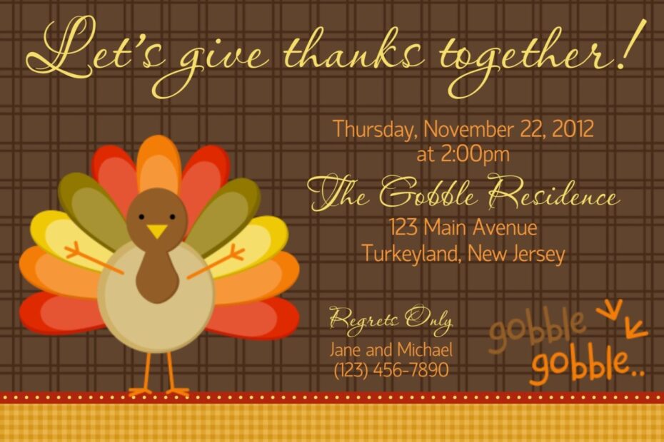 Thanksgiving Invite Template
