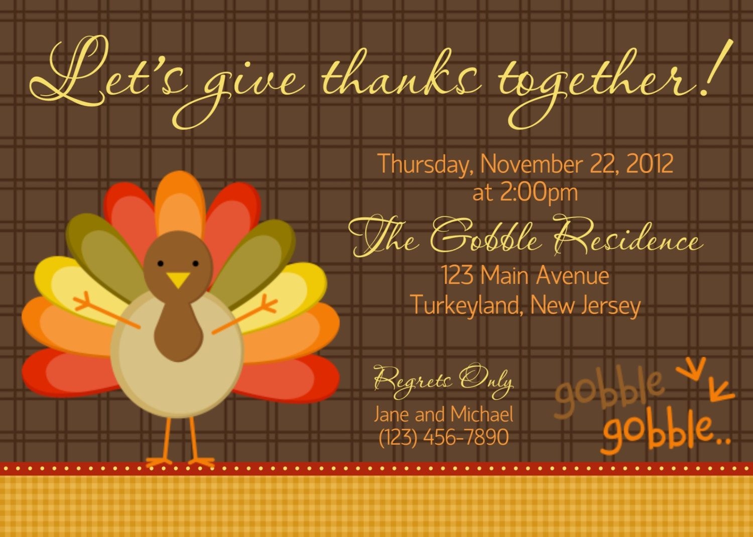 Thanksgiving Invite Templates Social Calendar Templates