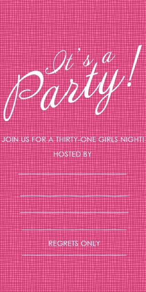 The Thirty One Goddess PARTY TIME FREE Invite Printable Celebrate 