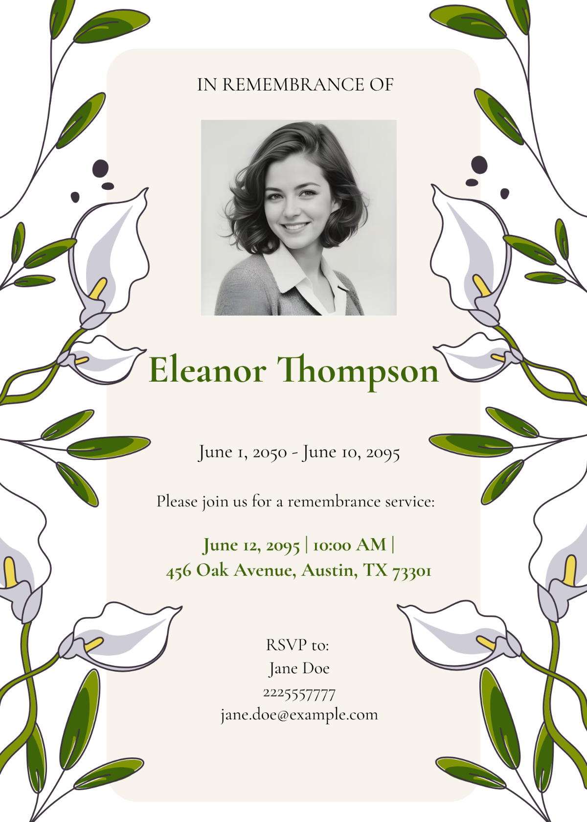 Tombstone Unveiling Invitation Cards Templates Free Infoupdate