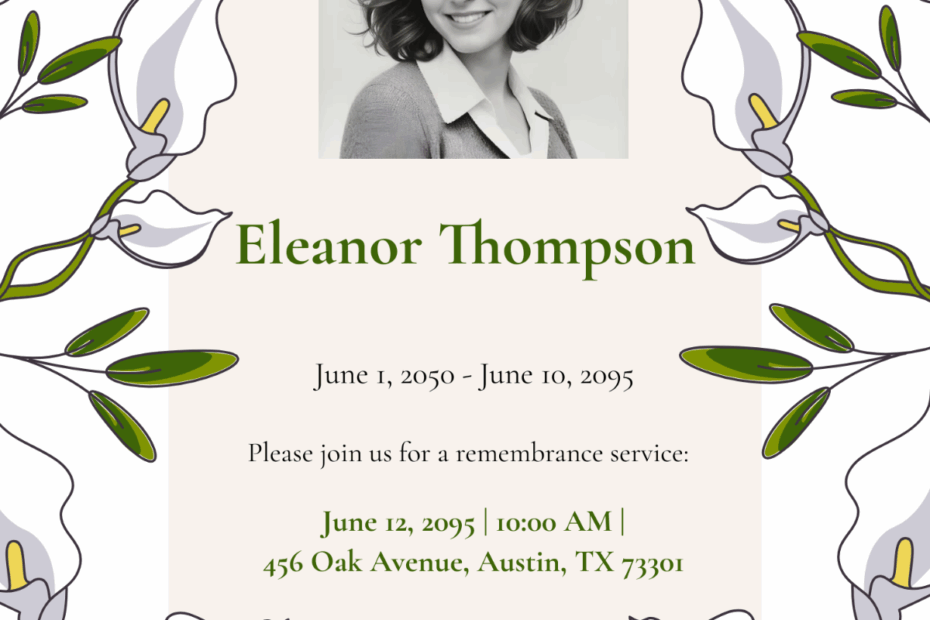 Tombstone Unveiling Invitation Cards Templates Free Infoupdate