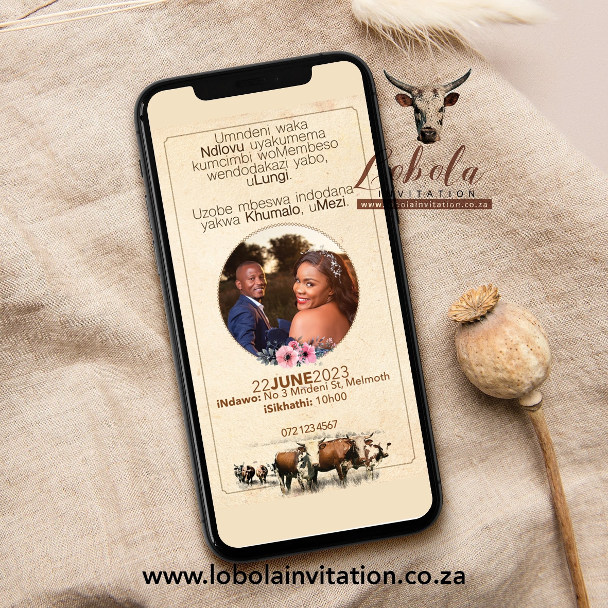 UMembeso Invitation Card Template Lobola Invitation Design