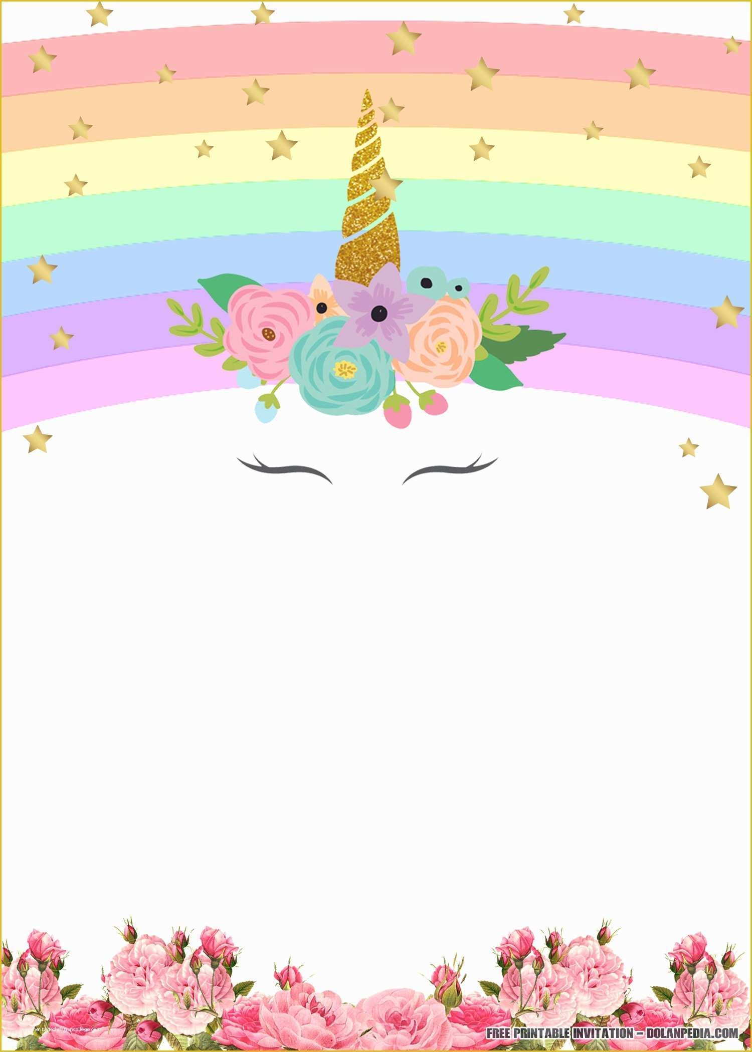 Unicorn Party Invitations Free Template Of Unicorn Birthday Invitation 