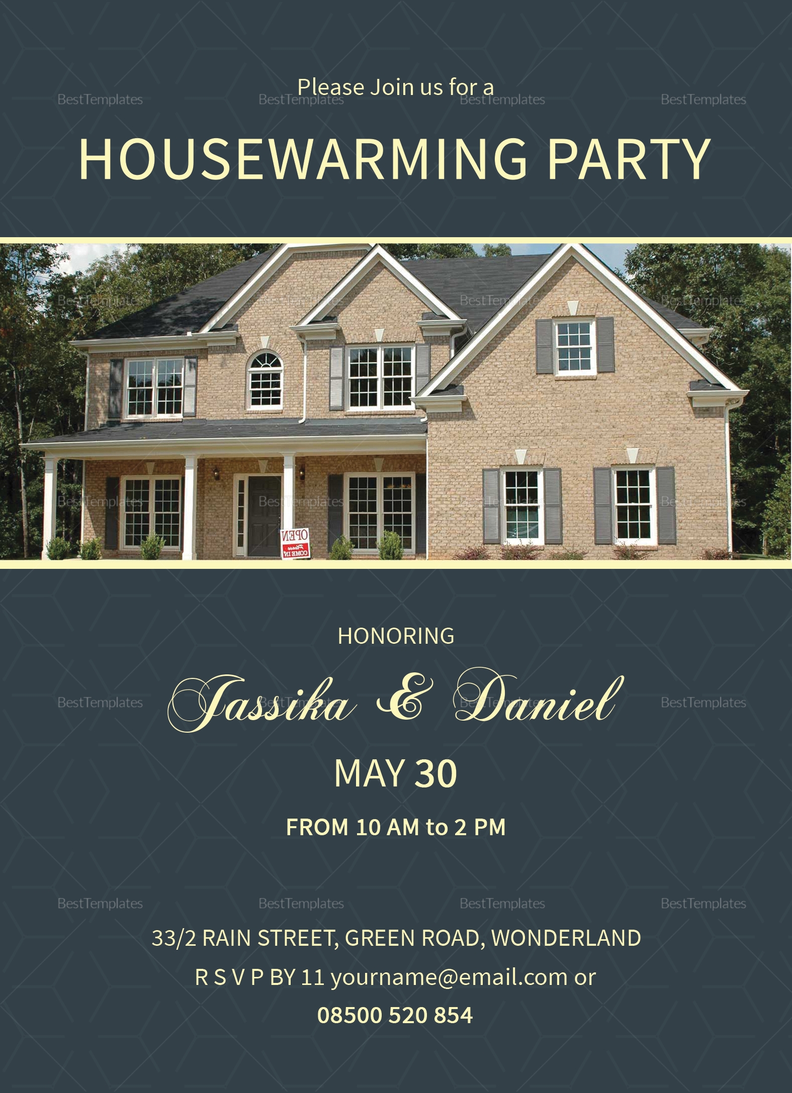 Unique Housewarming Invitation Design Template In PSD Word Publisher