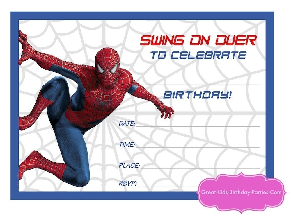 Unlock Unforgettable Spiderman Birthday Invitations Free Editable 