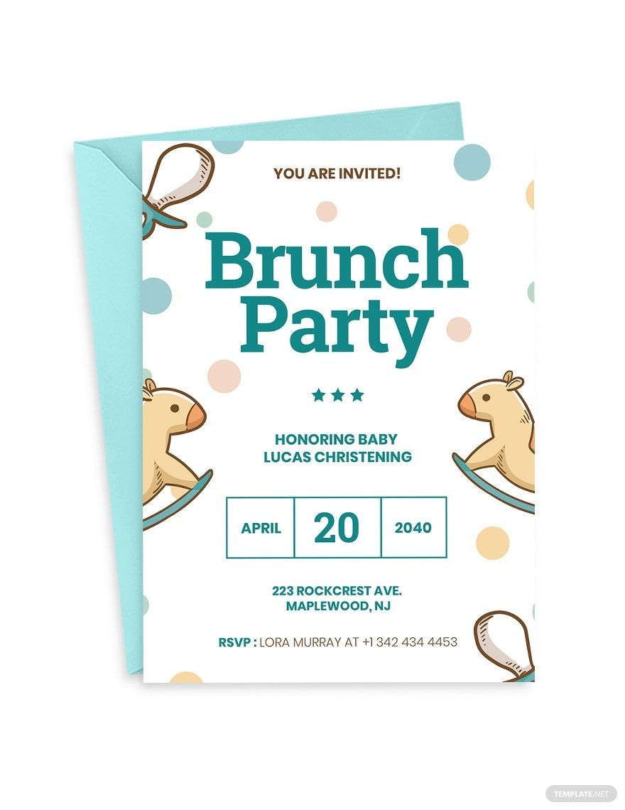 Valentine Brunch Invitation Template In Pages Word PSD Illustrator 