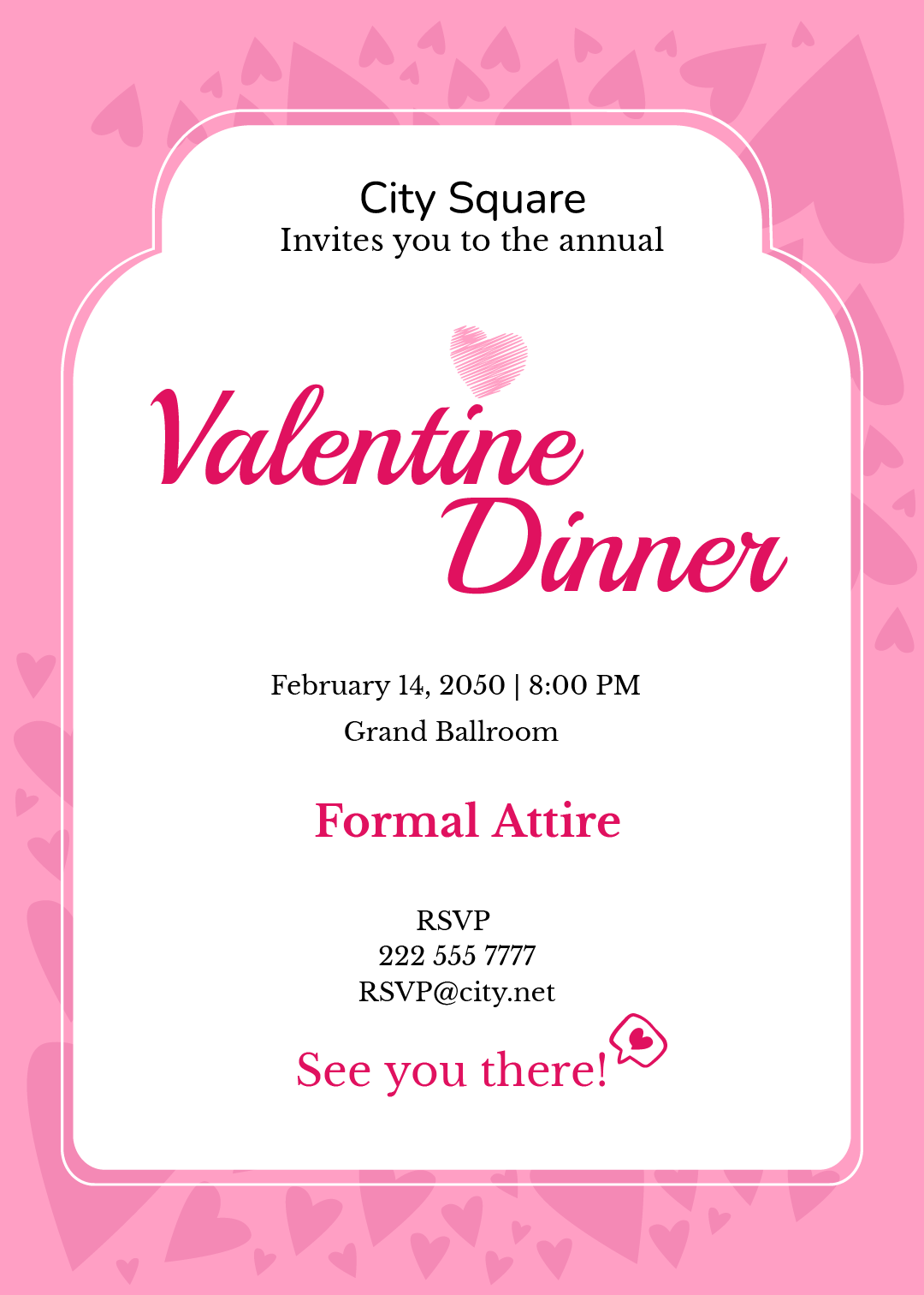 Valentines Day Potluck Invitation Template In Google Docs Word 