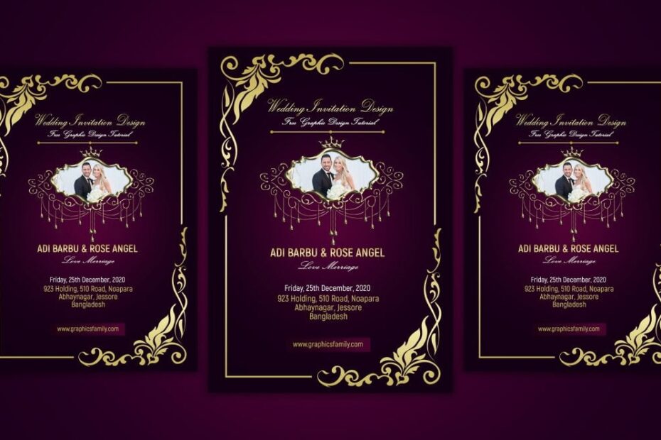 Wedding Invitation Card Template Free Psd Infoupdate