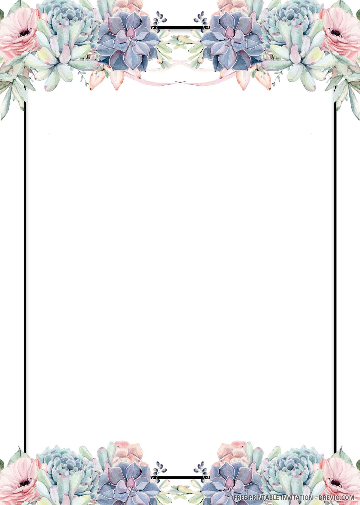 Wedding Invitation Templates Blank